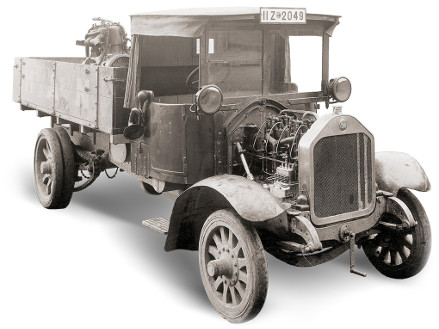 首款使用柴油噴射技術(shù)的曼恩卡車(chē)（1924年）